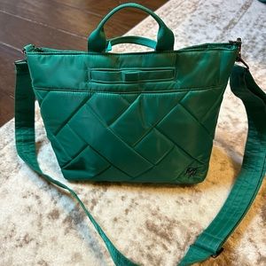 Lug Tenor 2pc Crossbody Bag in Kelly Green
